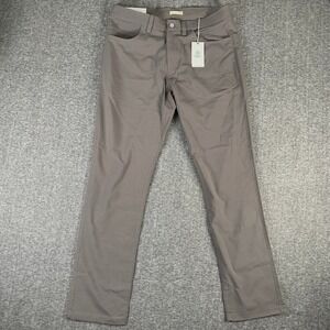 Tasc Performance Pant Men 34x32 Gray Granite Stretch Lightweight Golf Motion NEW